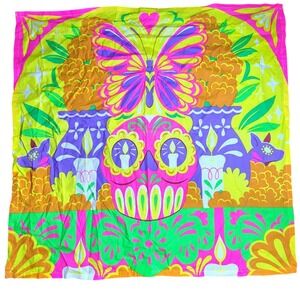 Colourful Souls Knot Wrap Organic Cotton‎ Scarf Skull Butterfly Floral LUSH